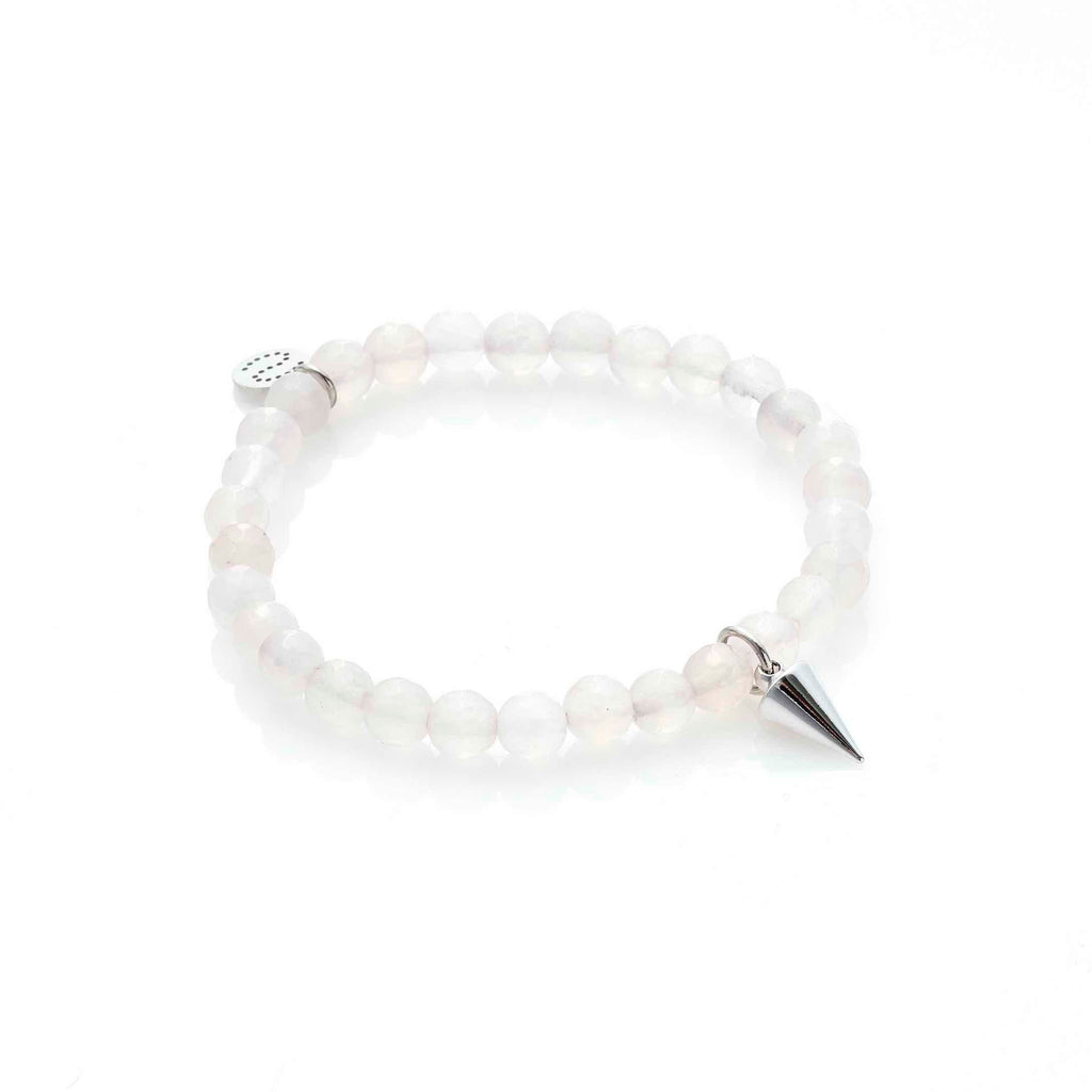 Love Hate / Bracelet / Rose Quartz + Silver – Silk & Steel