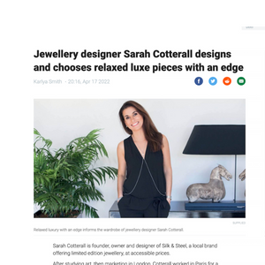 Silk & Steel Jewellery Designer Sarah Cotterall Stuff Magazine