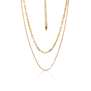 Silk & Steel Jewellery Gold-Plated Horizon Necklace