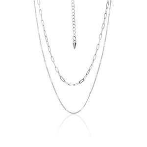 Silk & Steel Jewellery Silver Horizon Necklace