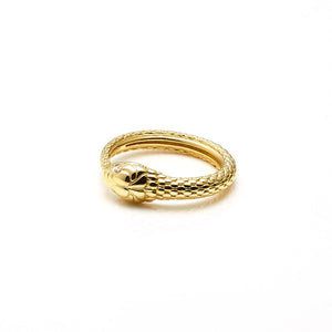 Silk & Steel Infinity Ring Gold Sterling Silver with Clear Cubic Zirconias