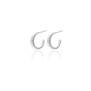 Silk & Steel Small Infinity Hoops Sterling Silver 